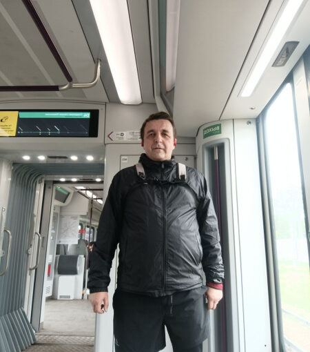 Бегун в электричке