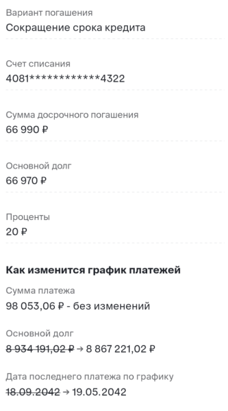 Закинул досрочно на ВТБ
