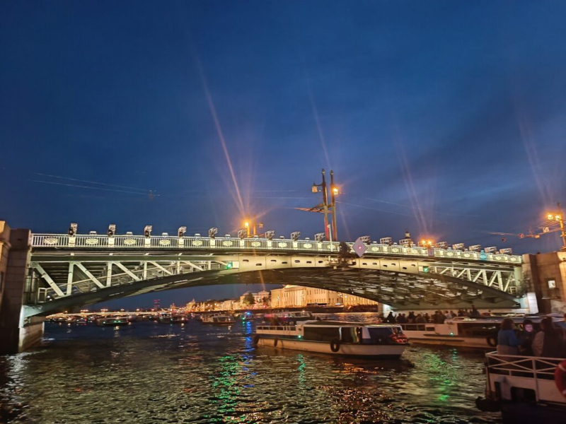 Развели мосты 23 июня 2026 01:10-01:20