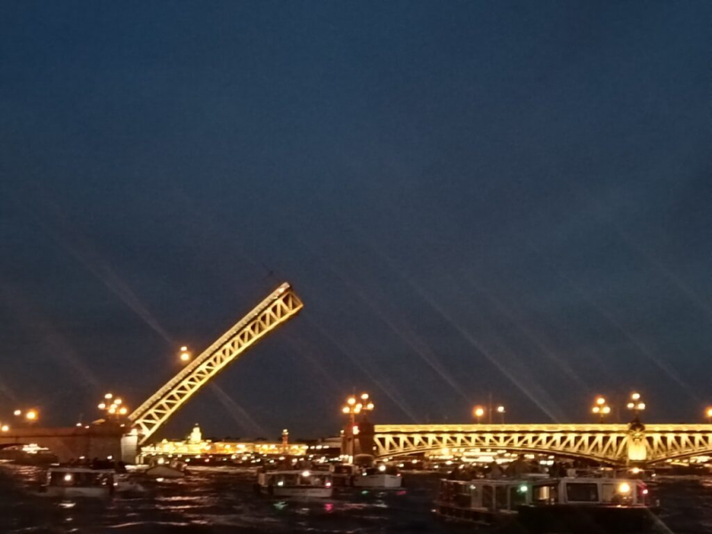 Развели мосты 23 июня 2026 01:10-01:20