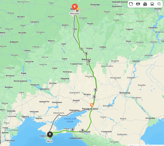 Узнал про автобус Москва-Ялта