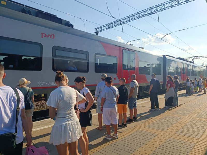 Едем в центр Зеленоградска на Ласточке 17 июля 2026