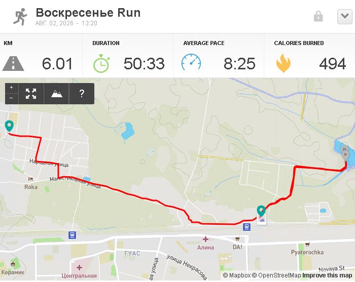 Пробежка 2 августа 2026